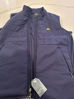 2024 Masters Tech Navy Vest Mens XL With Full Zip NWT Masters Logo  MT7360-002 • $275