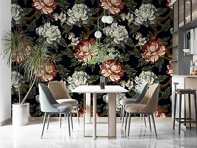 £82.37 • Buy 3D Vintage Baroque Peony Self-adhesive Removable Wallpaper Murals Wall 200