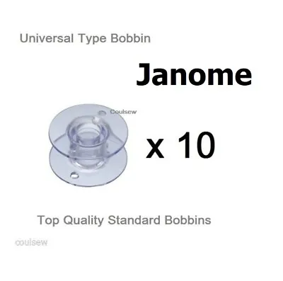 10 BOBBINS Uni FITS JANOME SEWING MACHINE 216S 2200XT J3-18 J3-20 J3-24 525S • £5.95