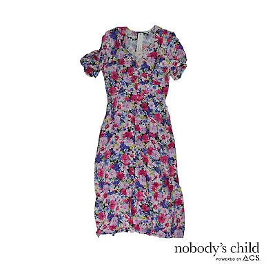 £14.99 • Buy Nobody's Child Floral Alexa Midi Dress UK Size 12