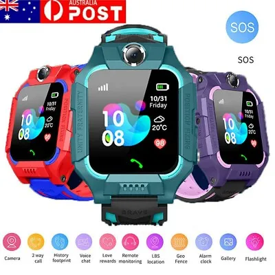 $23.99 • Buy Kids Tracker Smart Watch Phone GSM SIM Alarm Camera SOS Call For Boys Girls Gift