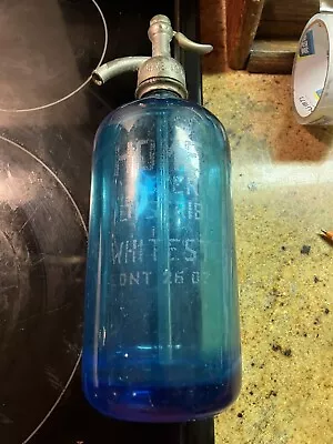 Vintage Blue Whitestone Seltzer Bottle  • $45