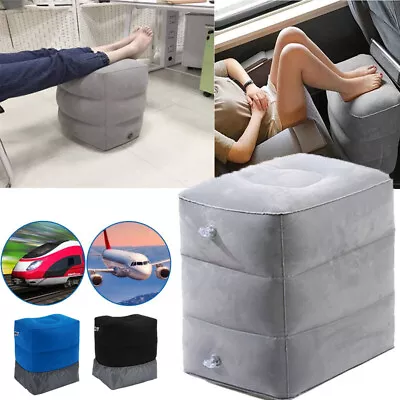 Inflatable Foot Rest Pillow Kids Airplane Bed Air Footrest For Travel Car Train • $18.79