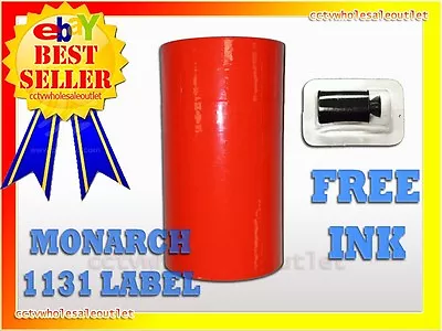 Fluorescent Red Label For Monarch 1131 Pricing Gun 1 Sleeve=8rolls • $27.65