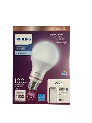 Philips Dimmable WiFi LED Daylight  100w Replacement 14.5w A21 Bulb 1600 Lumens • $7.99