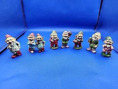 8 Vintage Gnome Dwarf Elf Figurines 4  Christmas Ornaments Made In Japan • $14.99