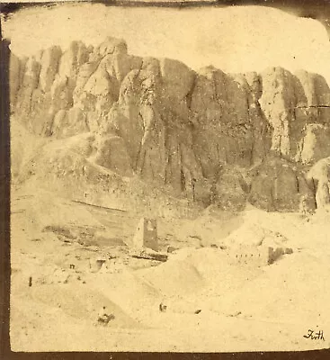 Stereoview - Near Dayr-El-Bahree Thebes EGYPT By Francis Frith • $6.22