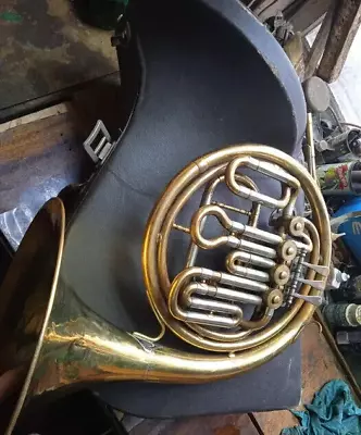 Vintage Brass Pipe French Horn Getzen Elkhorn 4 Valves • $600