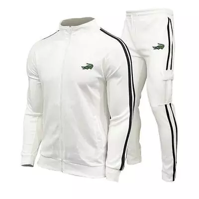 New Mens Sweat Track Suit Zip Up Comfy Joggers Pants Sportswear Gym Outdoor 2024 • $39.99