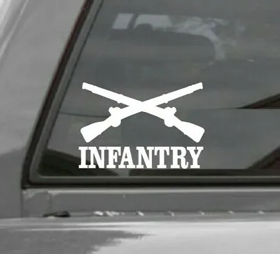 U.S. Army Infantry Crossed Rifles Window Wall Vinyl Decal Sticker Military • $3.50