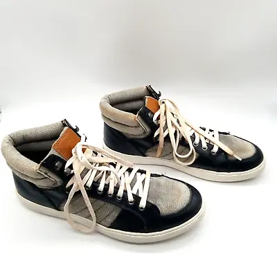H&M Mens Gray Black Round Toe Lace Up Casual Sneaker Shoes Size US 9 EU 42 • $7.64