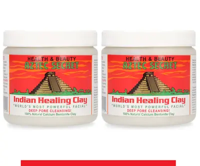 $23 • Buy 2 X Aztec Secret Indian Healing Clay Facial Deep Pore Cleansing Mask - 454g/1lb