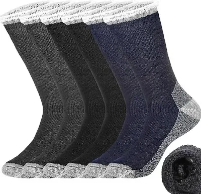 3 PACK Men's 80% Merino Wool Socks Warm Heavy Duty Work Hiking Walking Size 6-11 • £14.99