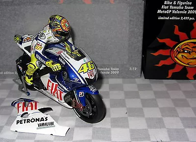 1/12 Minichamps Fiat Yamaha 2009 Rossi Bike And Figure 122 093076 • £189.95