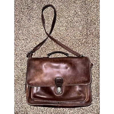 Vintage Coach Metropolitan Mahogany Leather #5180 Messenger Laptop Briefcase Bag • $80