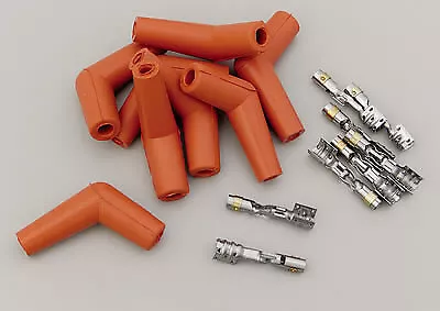 MSD 8853 Pro Race Spark Plug Boots Terminals Silicone Orange 135 Deg 8 Pack • $35.82