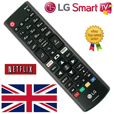 Original LG AKB75095308 Remote Control Smart TV LED 3D HDTV NETFLIX Button • £8.99