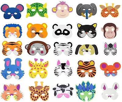 £12.29 • Buy COSORO 25 Kids Eva Foam Animal Masks For Party Bag Fillers,Masquerade,Birthday