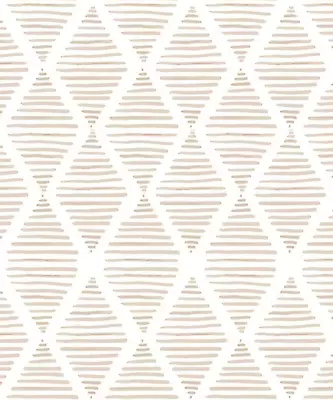 17.7  X 120  White And Beige Stripe Peel And Stick Wallpaper Modern Diamond Cont • $13.74