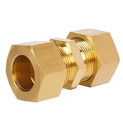 Brass Compression Tube Fitting 3/4  × 3/4  Compression Union For Copper Fuel ... • $12.22