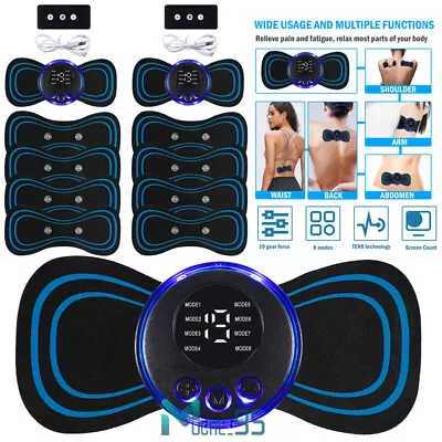 Mini Portable EMS Electric Neck Back Massager Muscle Stimulator For Pain Relief • $22.89