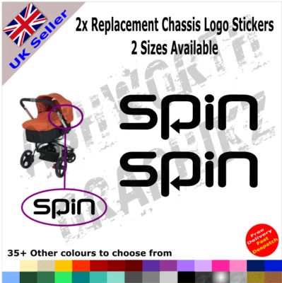 £1.99 • Buy 2x Mothercare Spin Replacement Logo Stickers Pushchair Pram Stroller 35+ Colours