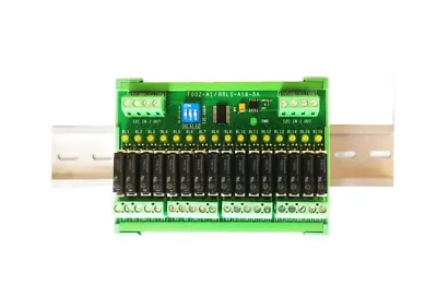 16-Channel DIN Rail Mounting 5A SPST Power Relay Module With I2C Interface • $60