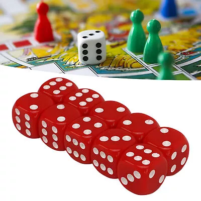 Dice Dice Kit 6 Sided 30Pcs Portable Plastic White Number Dots For Board Gam HOM • $32.08