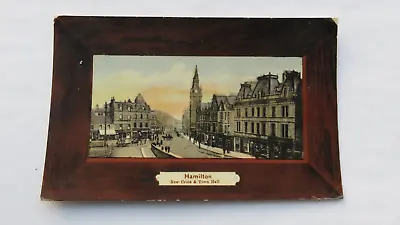 Postcard Hamilton New Cross & Town Hall Scotland. Posted 1908. • £1.49