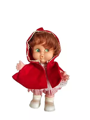 Vintage Evergreen REDHEAD DOLL With Green Eyes Little Red Riding Hood  7  • $14.50