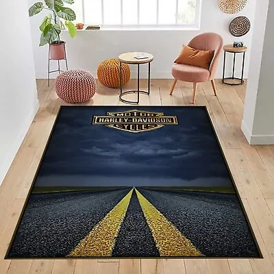 Harley Davidson Rug Motorcycle Rug Harley Funs Rug Office RugLiving Room Rug • $13.95