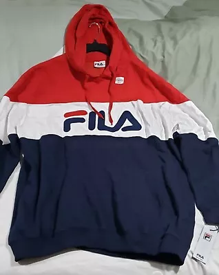 *NWT* Fila Night Blocked Hoodie Original Sport Casual Men's Size 4XL Big & Tall • $28