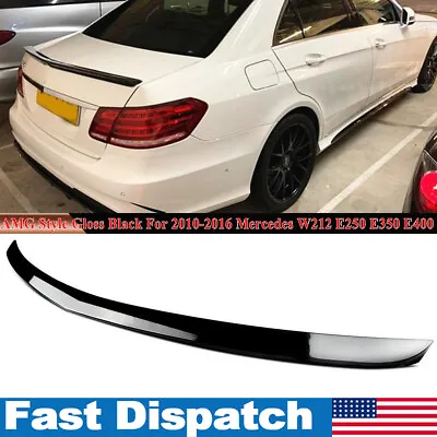 AMG Style Rear Trunk Spoiler Lip For Mercedes W212 E250 E350 10-16 Glossy Black • $76.99