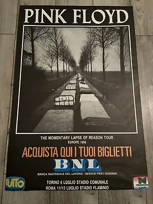 Vintage 1988 PINK FLOYD Italian Concert Poster A Momentary Lapse Of Reason READ • $59.99