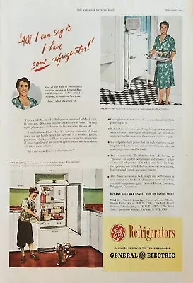 1945 General Electric Refrigerator Vintage Ad Monitor Top • $13.95