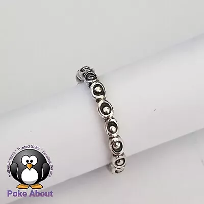 $26 • Buy Pandora Circle Dot Stackable Celebration Ring Sterling Silver 190862 56 Genuine