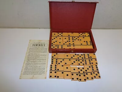 $53.99 • Buy Vintage Catalin Dominoes  Set  Butterscotch Bakelite
