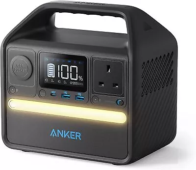 Anker 521 Portable Power Station 256Wh 200W 5-Port Outdoor Generator For Camping • £187.06