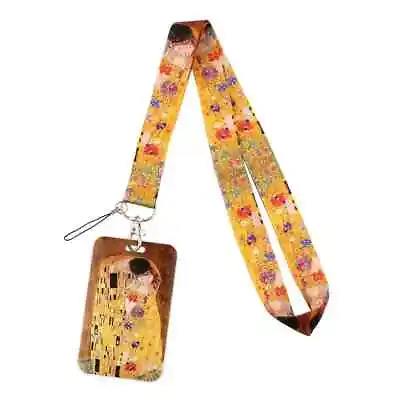 Artist  Gustav Klimt The Kiss  ID Card Holder & Keys Phone Lanyard Neck Strap • £7.99