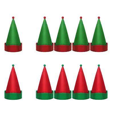 US Unisex Pointed Hat Cap Elf Pointed Hat Xmas Contrast Hat Decorated 4Pcs Adult • $12.08