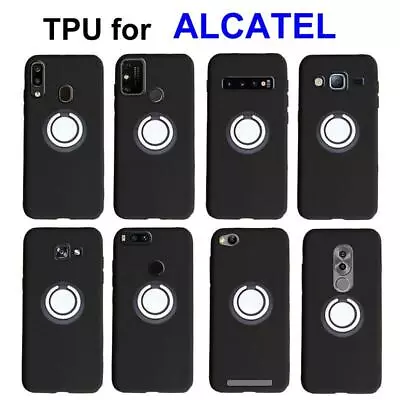 Black TPU Shell Cover With Ring For ALCATEL - Silicone Case • $15.39