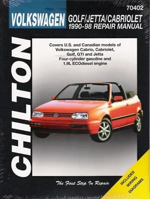1990-1998 Volkswagen VW Golf Jetta Cabriolet Chilton Repair Service Manual 91226 • $37.10
