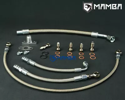 VOLVO 740 940 B230FT Turbo Oil / Water Line Kit W/ Stock Mitsubishi TD04 Turbo • $75.67