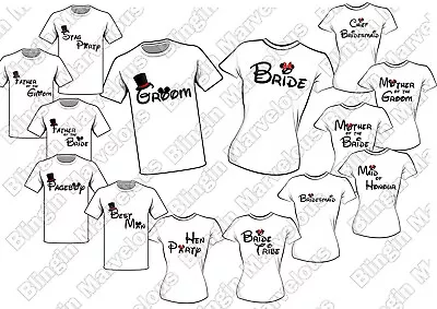 £1.49 • Buy Disney Style Font Bride Tribe Hen Do Party  Hubby Wifey Iron On T-shirt Transfer
