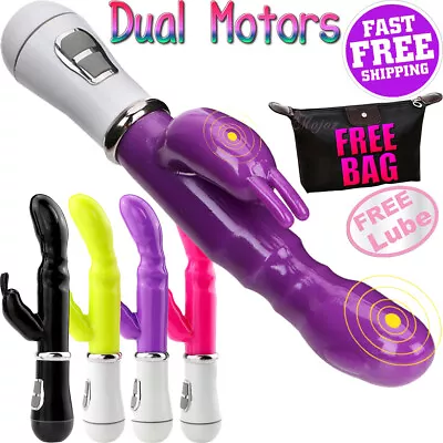 Multi Speed G Spot Dildo Vibrator Rabbit Vaginal Anal Clit Female Wand Sex Toy • $21.95