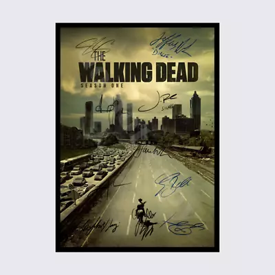 The Walking Dead Tv Series Full Cast Signed Autograph Poster Print A5 A4 A3 • £6