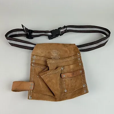 McGuire Nicholas 489WB Heavy Suede Cowhide Tool Holster Pouch Belt Nail Bag USA • $9.50