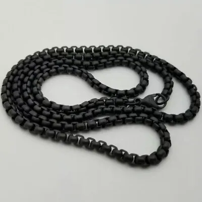 David Yurman Black Stainless Steel 2.7mm Small Box Chain Link 26” Necklace • $149.99