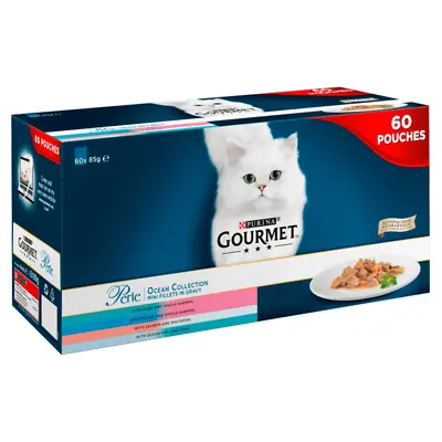 £29.89 • Buy Purina Cat Wet Food Gourmet Perle Chef's Collection In Gravy 60 X 85g Pouches