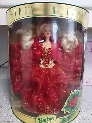 VINTAGE 1993 Happy Holidays Barbie Doll  Mattel NIB CHRISTMAS • $24.99